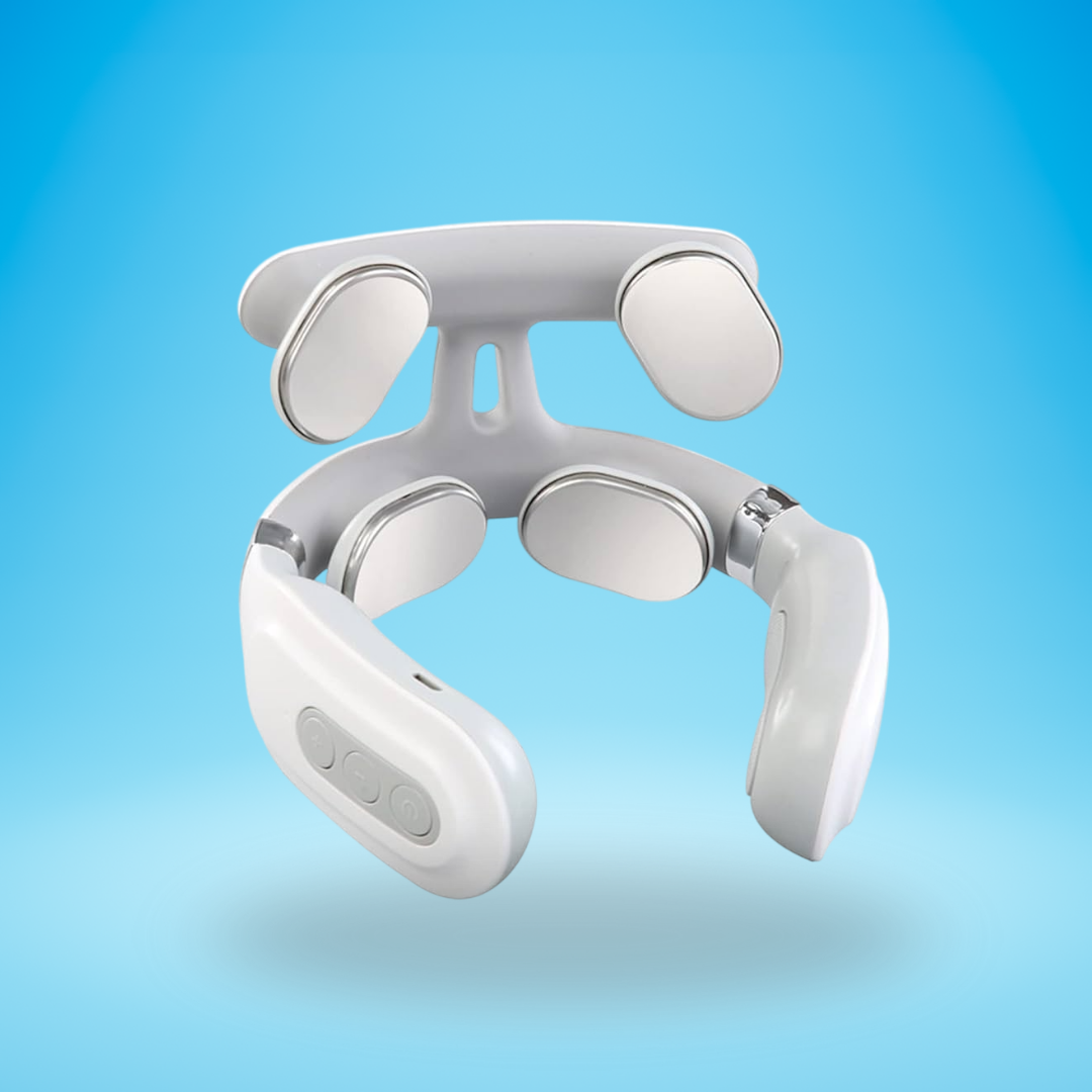 מכשיר עיסוי לצוואר של חברת טריגון בטכנולוגיית חימום ורטט - להקלה מיידית על מתח וכאב